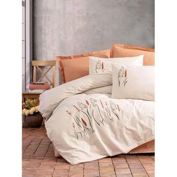 Cotton Box Maia Karamel Nakışlı Ranforce Çift Kişilik Nevresim Takımı