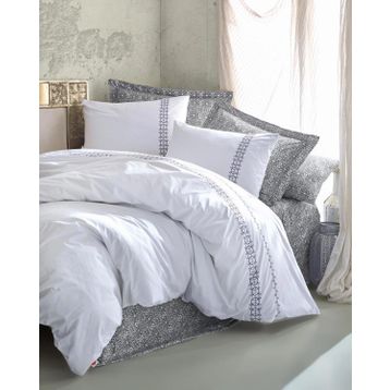 Cotton Box Majestic Seri Paola Gri Çift Kişilik Nevresim Takımı