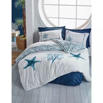 Cotton Box Maritime Tek Kişilik Star Lacivert Nevresim Takımı