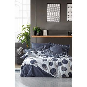 Cotton Box Modern Tek Kişilik Orva Indigo Nevresim Takımı