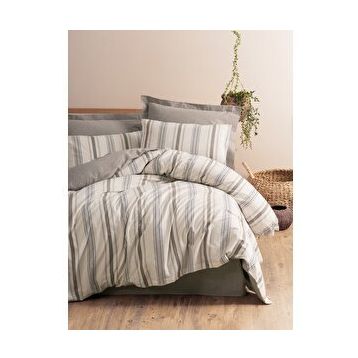Cotton Box Natureforce Ipliği Boyalı Neoma Vizon Çift Kişilik 200x220 cm Nevresim Takımı