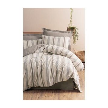 Cotton Box Natureforce Ipliği Boyalı Neoma Vizon Çift Kişilik 200x220 cm Nevresim Takımı