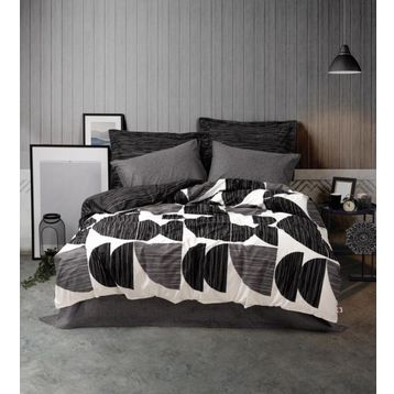 Cotton Box Niko Modern Antrasit Çift Kişilik Nevresim Takımı
