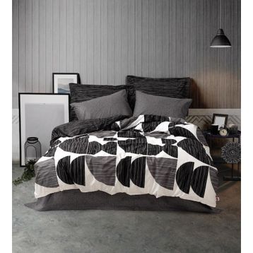Cotton Box Niko Modern Antrasit Çift Kişilik Nevresim Takımı