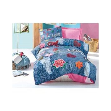 Cotton Box Pamuk Ranforce Kelly Pembe Tek Kişilik Nevresim Takımı