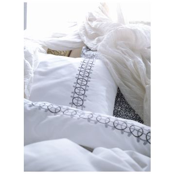 Cotton Box Pamuk Saten Paola Gri Çift Kişilik Nevresim Takımı