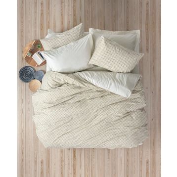 Cotton Box Petite Jot Ranforce Bej Tek Kişilik Nevresim Takımı