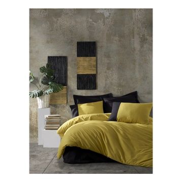 Cotton Box Plain Hardal - Siyah Tek Kişilik Nevresim Takımı