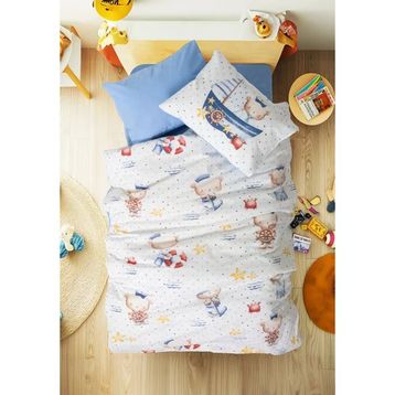 Cotton Box Ranforce Seaman Mavi Bebek Nevresim Takımı