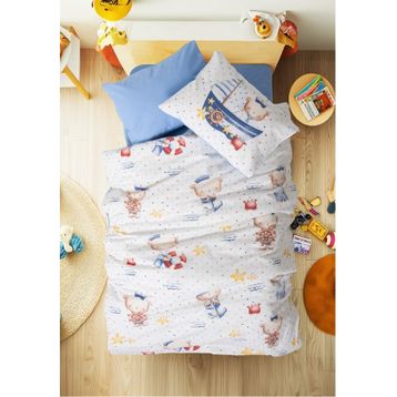 Cotton Box Ranforce Seaman Mavi Bebek Nevresim Takımı