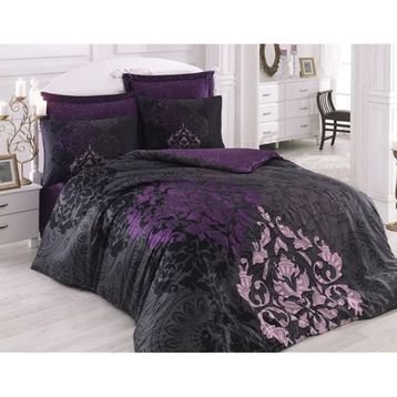 Cotton Box Saten Kosem Sultan Mürdüm Çift Kişilik Nevresim Takımı