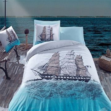 Cotton Box Ship Maritime Ranforce Tek Kişilik Nevresim Takımı