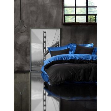 Cotton Box Siyah Çift Kişilik Saten 200 x 220 cm Nevresim Takımı