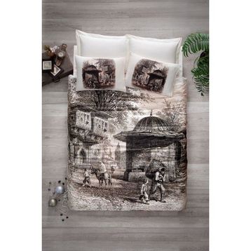 Cotton Box Siyah Çift Kişilik Saten 200 x 220 cm Nevresim Takımı