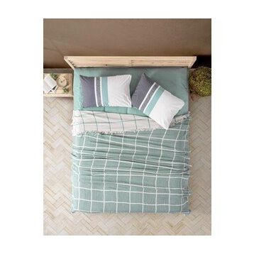 Cotton Box Square Easy Mint Çift Kişilik Pike Takımı
