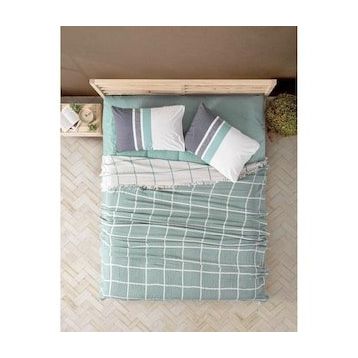 Cotton Box Square Easy Mint Çift Kişilik Pike Takımı