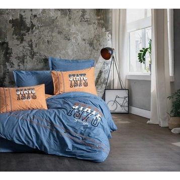 Cotton Box State Mood Nakışlı Ranforce Çift Kişilik Tarçın 200 x 220 cm Nevresim Takımı