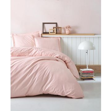Cotton Box Stripe Pudra Çift Kişilik Nevresim Takımı