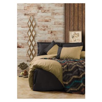 Cotton Box Tidy Battaniyeli Yeşil Siyah Çift Kişilik Nevresim Takım