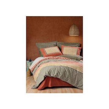 Cotton Box Tuwa Ethnic Kiremit Çift Kişilik Nevresim Takımı Seti