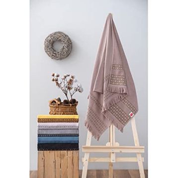 Cotton Box Twins %100 Pamuk Bej Plaj Havlusu