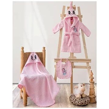 Cotton Box Unicorn Pembe Bebek Bornoz Seti