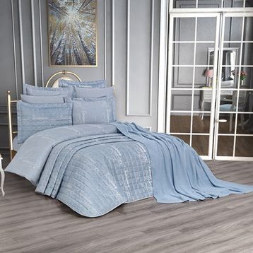 Cotton House Lidya Mavi 10 Parça Çeyiz Seti