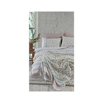 Cotton Life Fiesta Mavi 160x220 cm Tek Kişilik Kutulu Nevresim Takımı