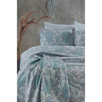 Cotton Life Marbell 200x220 cm Mavi Çift Kişilik Kutulu Nevresim Takımı