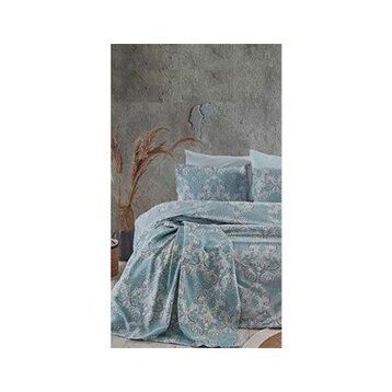 Cotton Life Marbell 200x220 cm Mavi Çift Kişilik Kutulu Nevresim Takımı