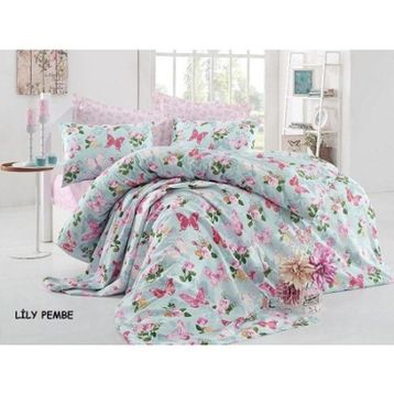 Cotton Life Pembe Çift Kişilik Pike