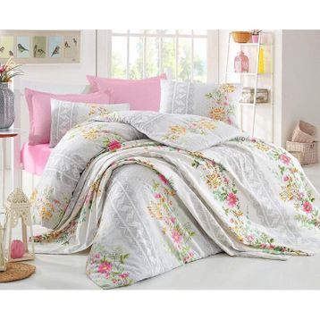 Cotton Life Pembe Çift Kişilik Pike