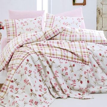 Cotton Life Pembe Çift Kişilik Pike