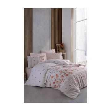Cotton Life Rose Kahve Tek Kişilik 160x220 cm Nevresim Takımı