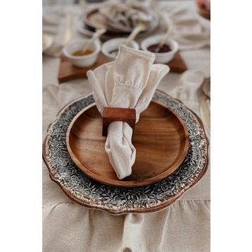 Cotton Maison Naturel Fırfırlı 6'lı Vintage 30x30 cm Peçete