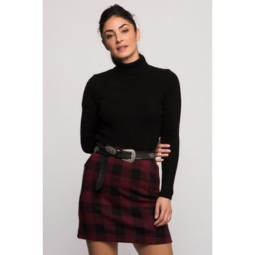 Cotton Mood 7396000 Siyah İnce Fitilli Kaşkorse Balıkçı Yaka Uzun Kol Kadın Kazak