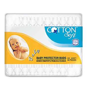 Cotton Soft Bebekler İçin 60 Adet Kulak Çubuğu
