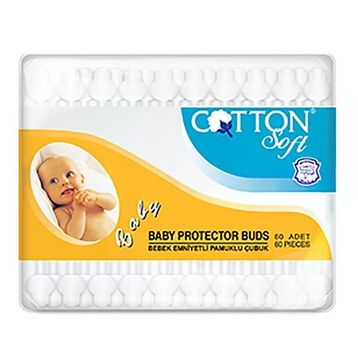 Cotton Soft Bebekler İçin 60 Adet Kulak Çubuğu
