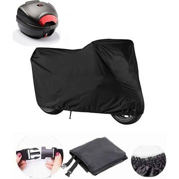 Coverplus Aprilia SR GT 125 Arka Çanta Uyumlu Siyah Motosiklet Brandası