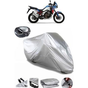 Coverplus Honda CRF1100L Africa Twin DCT Gri Arka Çanta Uyumlu Su Geçirmez Motosiklet Brandası