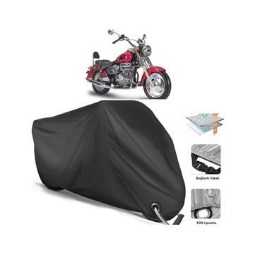 Coverplus Kanuni Caracal 200 Siyah Motosiklet Branda