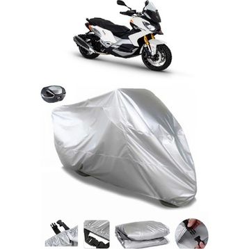 Coverplus Peugeot XP 400 Gri Arka Çanta Uyumlu Su Geçirmez Motosiklet Brandası