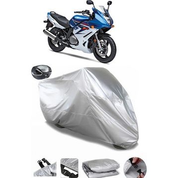 Coverplus Suzuki GS 500 Gri Arka Çanta Uyumlu Su Geçirmez Motosiklet Brandası