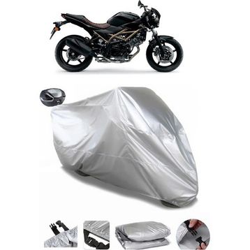 Coverplus Suzuki SV650X Gri Arka Çanta Uyumlu Su Geçirmez Motosiklet Brandası