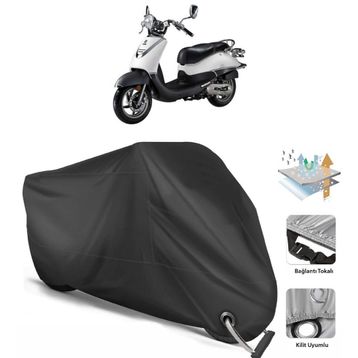Coverplus SYM Allo 125 Siyah Motosiklet Branda