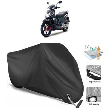 Coverplus SYM Symphony SR 125 Siyah Motosiklet Branda
