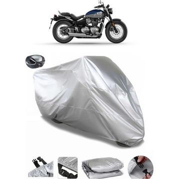 Coverplus Triumph Bonneville Speed Master Arka Çanta Uyumlu Su Geçirmez Gri Motosiklet Brandası