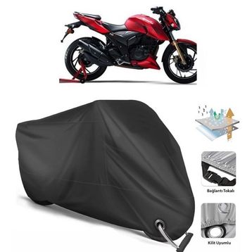 Coverplus TVS Apache RTR 200 Siyah Motosiklet Branda