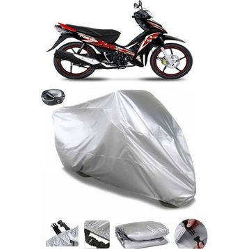 Coverplus TVS Neo X3I Arka Çanta Uyumlu Su Geçirmez Gri Motosiklet Brandası
