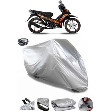 Coverplus TVS Neo XR Arka Çanta Uyumlu Su Geçirmez Gri Motosiklet Brandası